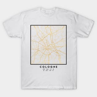 COLOGNE GERMANY CITY STREET MAP ART T-Shirt